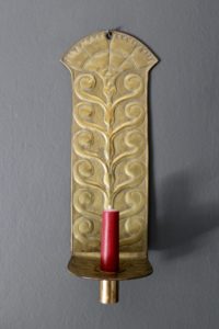 Yattendon brass candle sconce