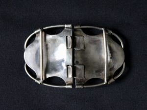 A E Jones silver buckle