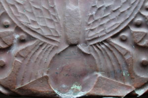 Yattendon copper peacock wall sconce