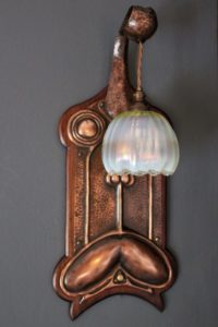Faulkner Bronze Co copper wall light