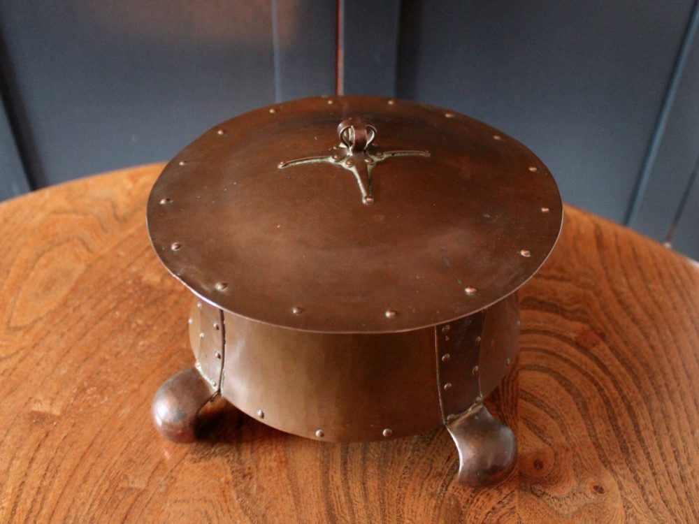 Jesson Birkett Co round copper box