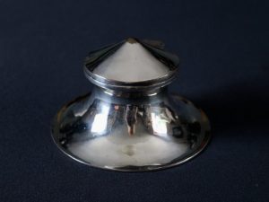 D.S.C.G. silver plated inkwell