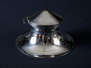 D.S.C.G. silver plated inkwell