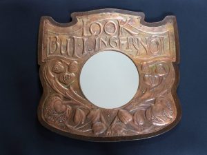 Newton school copper motto mirror