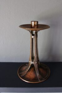 Alfred Hughes brass candlestick