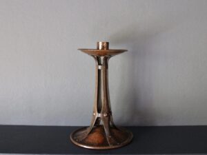 Alfred Hughes brass candlestick