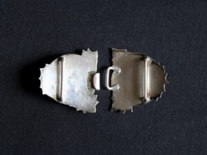 A E Jones silver and amethyst buckle