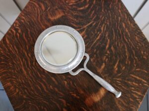 Norman & Ernest Spittle Pewtal hand mirror