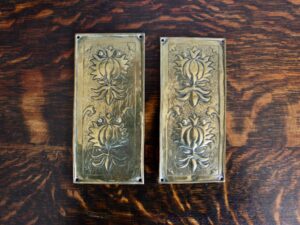Keswick School of Industrial Art brass finger plates