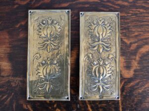 Keswick School of Industrial Art brass finger plates