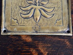 Keswick School of Industrial Art brass finger plates