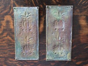 Keswick School of Industrial Art brass finger plates