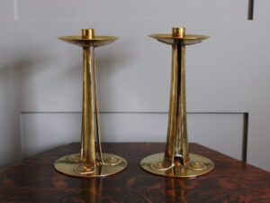 William Thomas Pavitt brass candlesticks