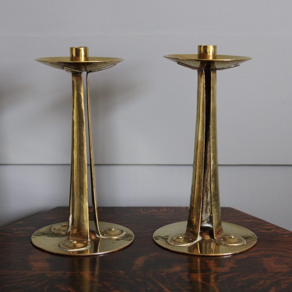 William Thomas Pavitt brass candlesticks