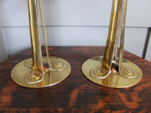 William Thomas Pavitt brass candlesticks