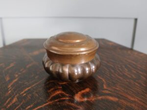 Richard Llewellyn Rathbone copper pot with cover
