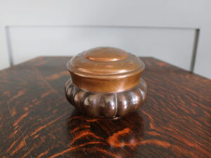 Richard Llewellyn Rathbone copper pot with cover