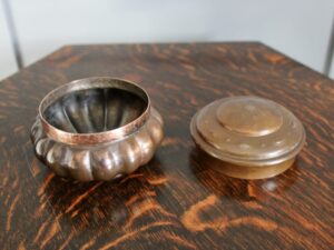 Richard Llewellyn Rathbone copper pot with cover
