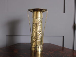 Glasgow School brass vase