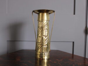 Glasgow School brass vase