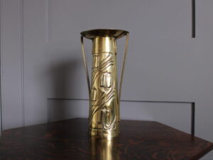 Glasgow School brass vase
