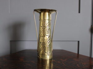 Glasgow School brass vase