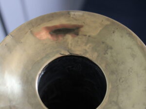 Glasgow School brass vase
